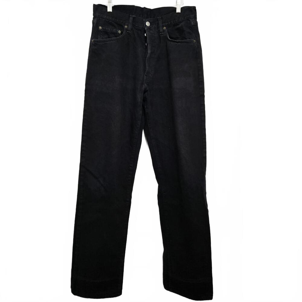Replay Jeans Men's 33 Black Dark Denim Straight Leg Vintage